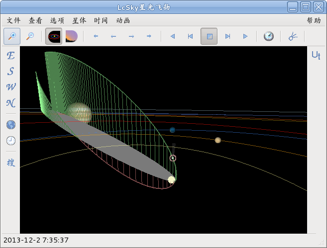光科网彗星(C/2012 S1)轨道