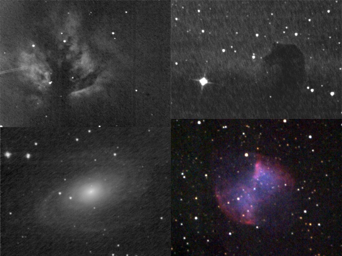 市区快餐：NGC2024(火焰星云),IC434马头星云,M81星系,M27哑铃星云